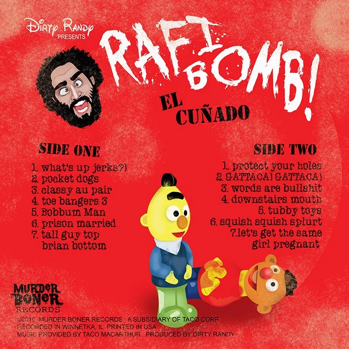 Rafi from The League Jason Mantzoukas inspired Fake Album Cover